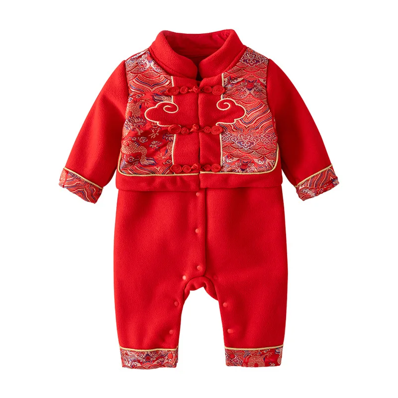 Autumn and Winter Chinese Style Tang Suit Clothes Kids Jumpsuit Keep Warm Infant One-Pieces Baby Girl Romper Toddler Clothing
Autumn and Winter Chinese Style Tang Suit Clothes Kids Jumpsuit Keep Warm Infant One-Pieces Baby Girl Romper Toddler Clothing