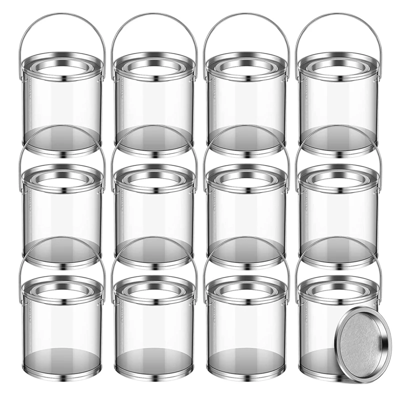 12Pack Mini Clear Plastic Paint Cans Small Empty Paint Cans For Crafts Candy DIY Projects Party Favor Decor,3 X 3 Inches
12Pack Mini Clear Plastic Paint Cans Small Empty Paint Cans For Crafts Candy DIY Projects Party Favor Decor,3 X 3 Inches