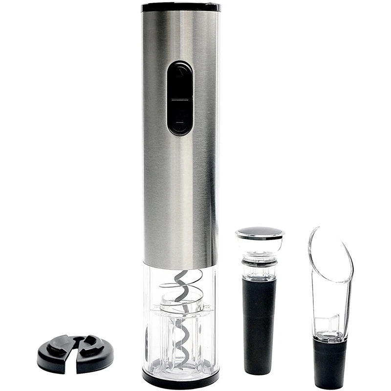 Electric Wine Opener Automatic Wine Bottle Opener Corkscrew Wine Opener With Foil Cutter Resuable Wine Opener 4 PCS Set
Electric Wine Opener Automatic Wine Bottle Opener Corkscrew Wine Opener With Foil Cutter Resuable Wine Opener 4 PCS Set