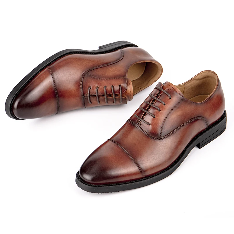 Men's Leather Shoes Business Dress Soft Bottom Genuine Cowhide Pointed Toe Brown Men's Shoes British Wedding Groom Oxford Shoes
Men's Leather Shoes Business Dress Soft Bottom Genuine Cowhide Pointed Toe Brown Men's Shoes British Wedding Groom Oxford Shoes
