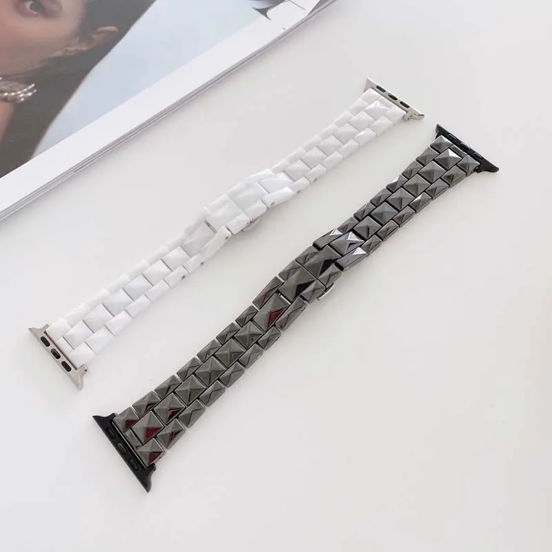 Imitation Ceramic Watch Band For Apple Watch Ultra 49/ 41/ 45/ 38/42/ 44/ 40Mm Smart Bracelet Iwatch Series 87Se543621Watch Band
Imitation Ceramic Watch Band For Apple Watch Ultra 49/ 41/ 45/ 38/42/ 44/ 40Mm Smart Bracelet Iwatch Series 87Se543621Watch Band