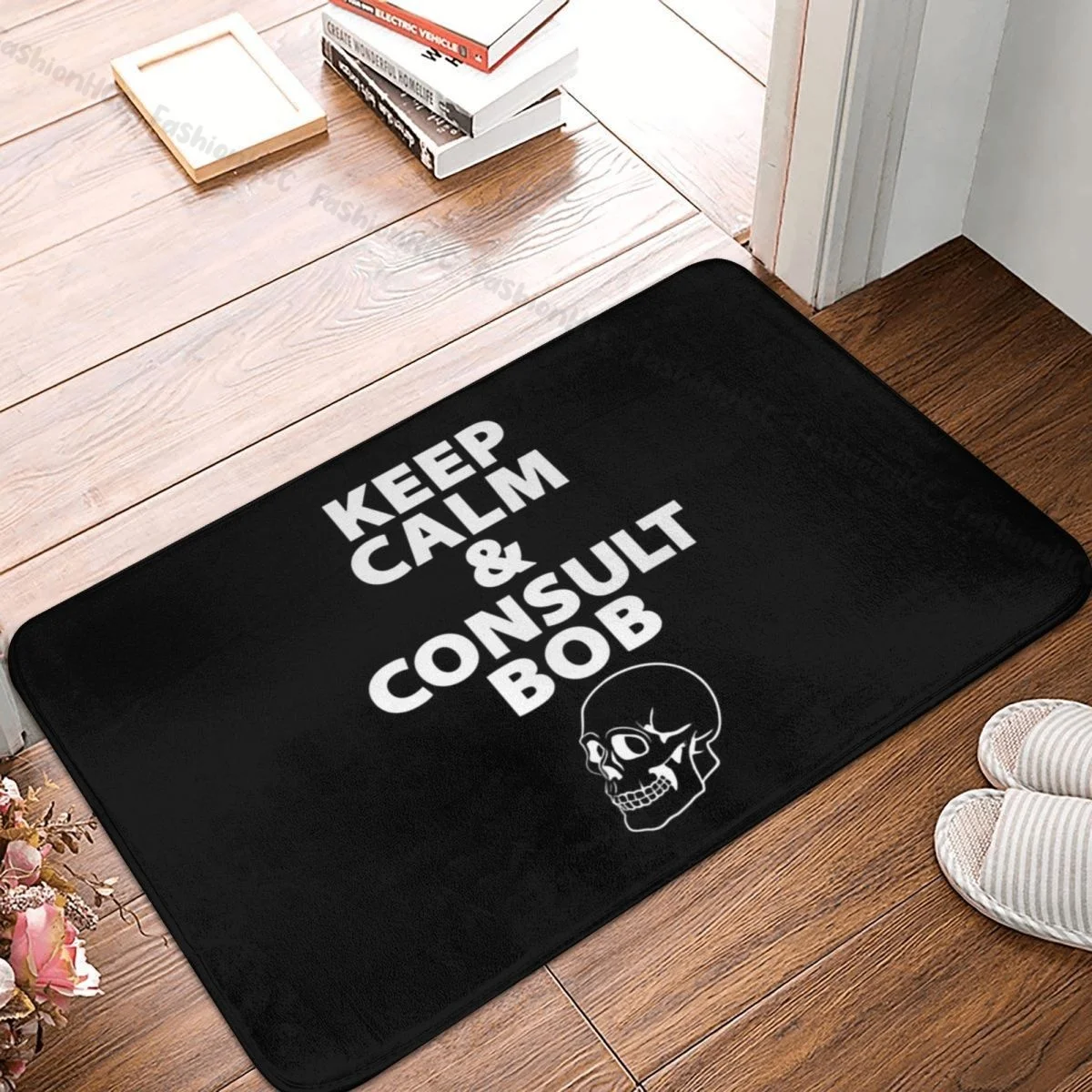 

Противоскользящий коврик DND для ванной комнаты, фланелевый коврик с надписью Keep Calm & проконсультируйтесь с Бобом, коврик для входной двери, д...