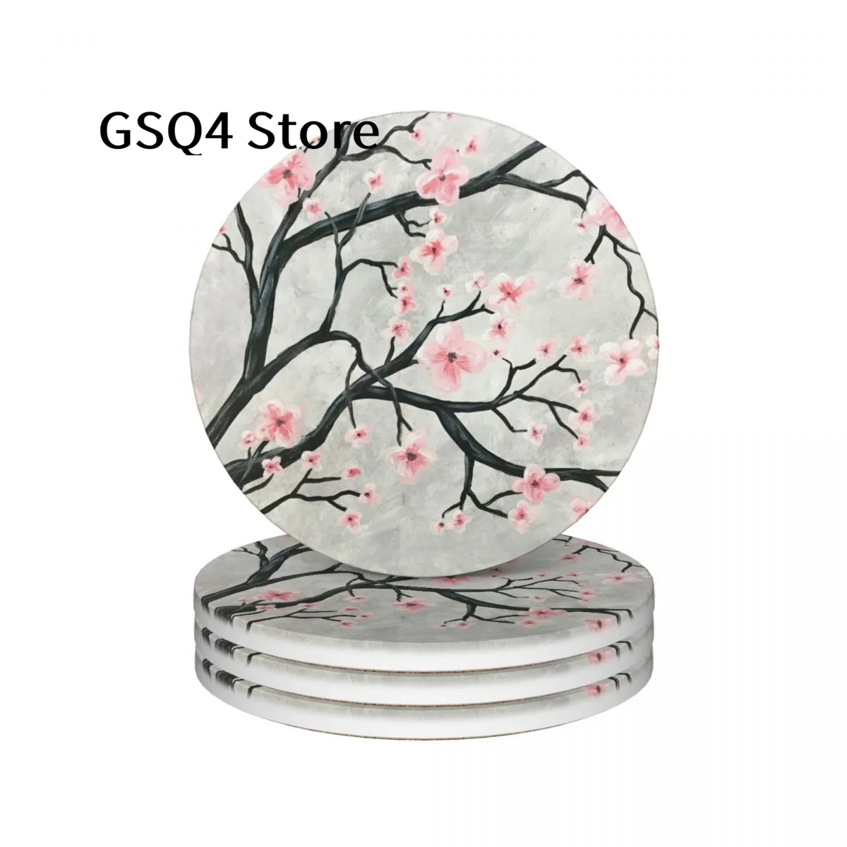 Cherry Blossoms Coasters of Drinks Set of 4 Cup Holders Water Absorbing Ceramic Drinks Coaster for Home Kitchen Gift Decor
Cherry Blossoms Coasters of Drinks Set of 4 Cup Holders Water Absorbing Ceramic Drinks Coaster for Home Kitchen Gift Decor