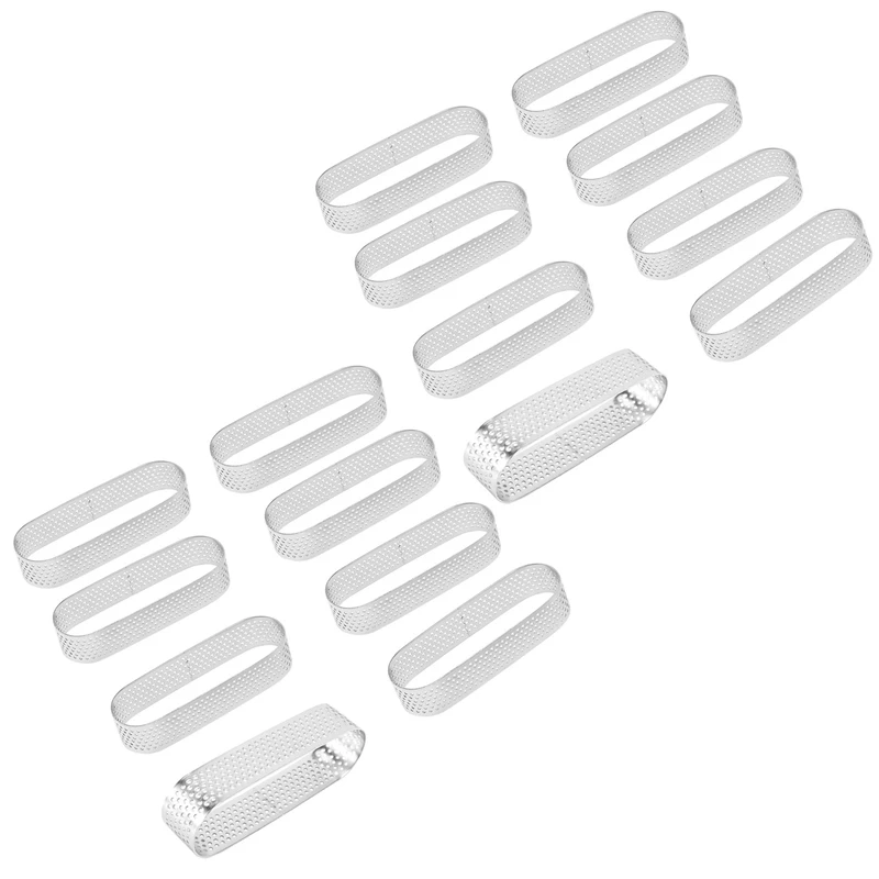 16Pcs Oval Tartlet Molds French Dessert Mousse Fruit Pie Tart Ring Quiche Cake Mold, Stainless Steel Tart Mousse Ring
16Pcs Oval Tartlet Molds French Dessert Mousse Fruit Pie Tart Ring Quiche Cake Mold, Stainless Steel Tart Mousse Ring