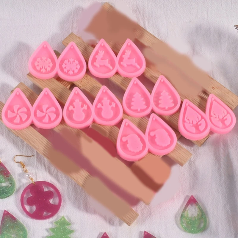 8Pcs/set Christmas Tear Drop Shape Resin Earring Molds for Jewelry Making Silicone Molds Resin Craft DIY Fashion Jewelry T8DE
8Pcs/set Christmas Tear Drop Shape Resin Earring Molds for Jewelry Making Silicone Molds Resin Craft DIY Fashion Jewelry T8DE