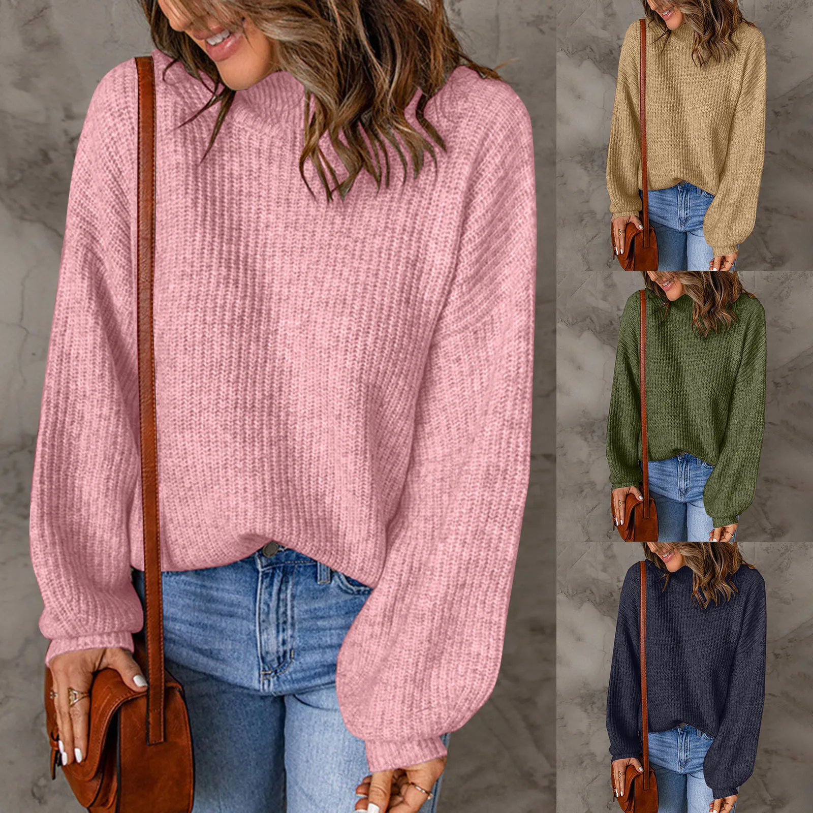 Womens Crew Neck Loose Drop Shoulder Long Sleeve Casual Solid Color Knit Pullover Fleece on Earth Womens Laye Sweater Men
Womens Crew Neck Loose Drop Shoulder Long Sleeve Casual Solid Color Knit Pullover Fleece on Earth Womens Laye Sweater Men