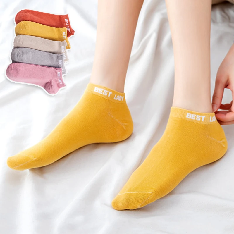 Women's Socks Set 5 Pairs Summer Thin Candy Color Harajuku Low Sock Cotton Funny Letter Cute Breathable Sweat Ankle Sox
Women's Socks Set 5 Pairs Summer Thin Candy Color Harajuku Low Sock Cotton Funny Letter Cute Breathable Sweat Ankle Sox