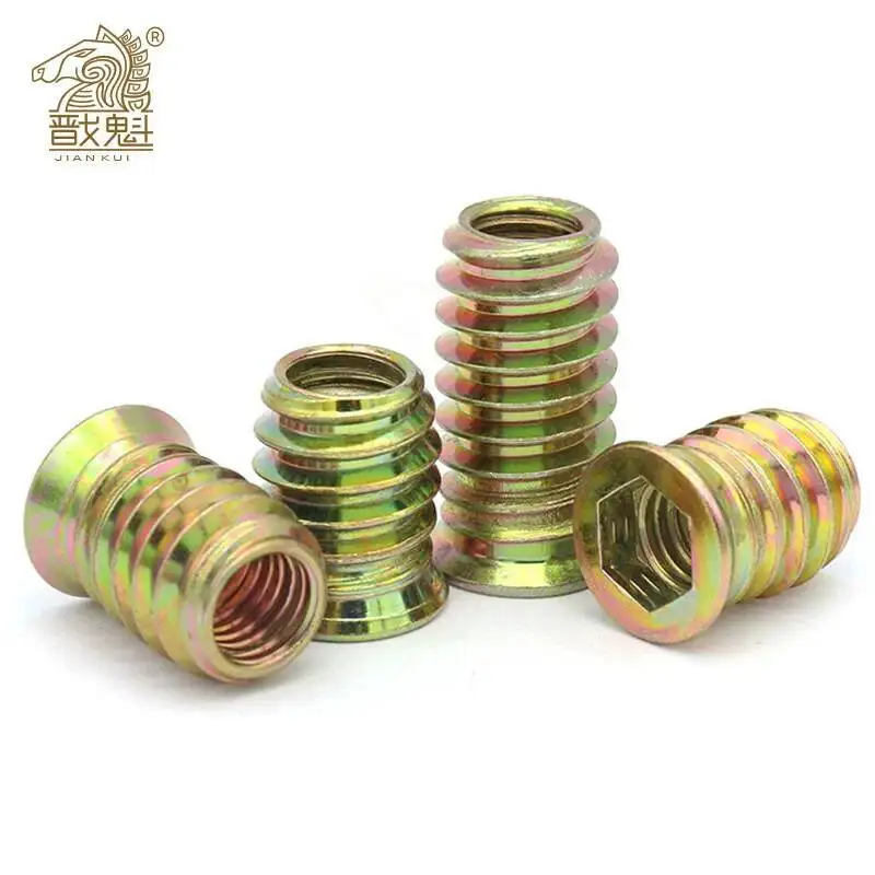 Мебельные вставные гайки M6 M8 M10 из углеродистой стали 
Мебельные вставные гайки M6 M8 M10 из углеродистой стали