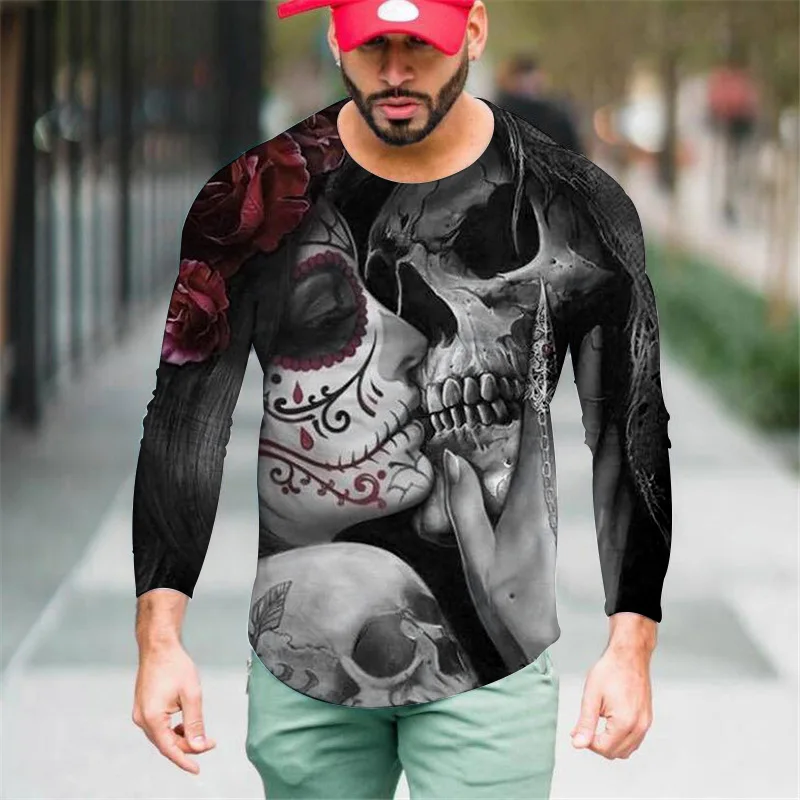 Fashion Men's clothing Skull print graphic t shirts Casual trend y2k tops Autumn new street men's long sleeved round neck tees
Fashion Men's clothing Skull print graphic t shirts Casual trend y2k tops Autumn new street men's long sleeved round neck tees