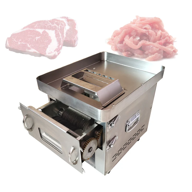 

Commercial Electric Meat Slicer Cutter Stainless steel Automatic Vegetable Cutting Grinder Machine Minced Meat Mincer EU US Plug