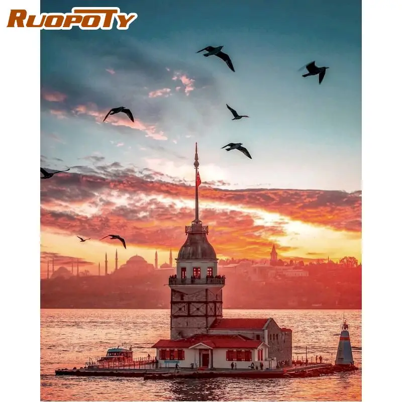 RUOPOTY Painting By Numbers Sunset Sea Scenery DIY Frame Pictures Landscape On Canvas Home Decoration 60x75cm
RUOPOTY Painting By Numbers Sunset Sea Scenery DIY Frame Pictures Landscape On Canvas Home Decoration 60x75cm