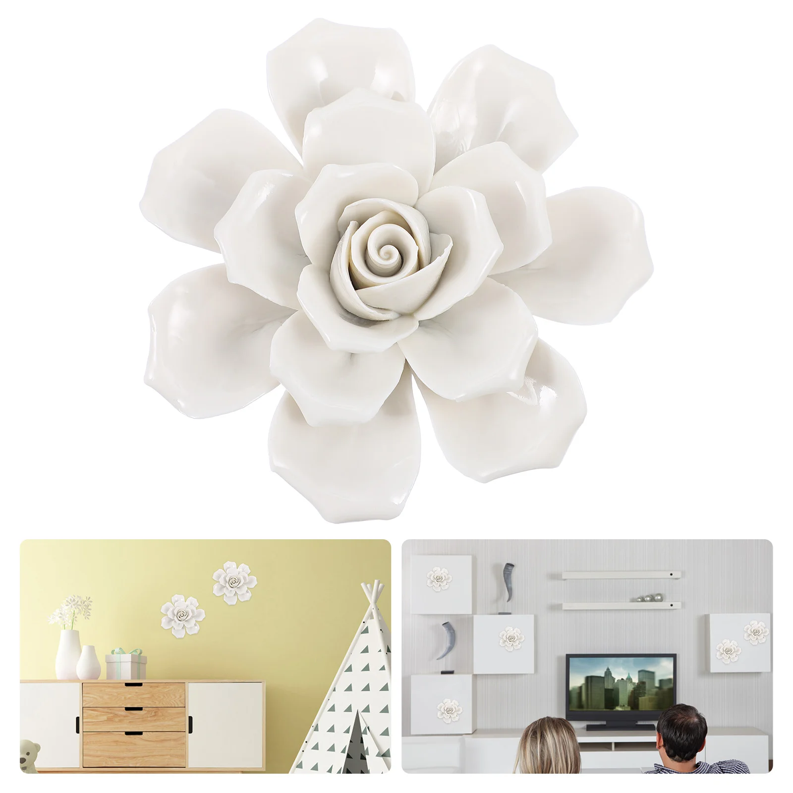 Wall Flower Ceramic Sculpture Decor 3D Hanging Decoration Garden Rose Artificial Porcelain Decorations Peony Flowers Metal Home
Wall Flower Ceramic Sculpture Decor 3D Hanging Decoration Garden Rose Artificial Porcelain Decorations Peony Flowers Metal Home