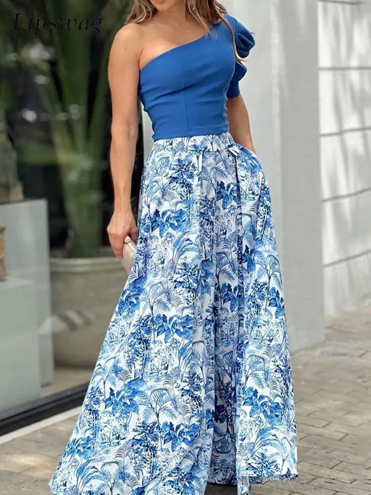 Commute Lady 2pc Suit Elegant Skew Collar Slim Tops And Loose Wide Leg Trousers Outfits Women Fashion Print High Waist Pants Set
Commute Lady 2pc Suit Elegant Skew Collar Slim Tops And Loose Wide Leg Trousers Outfits Women Fashion Print High Waist Pants Set