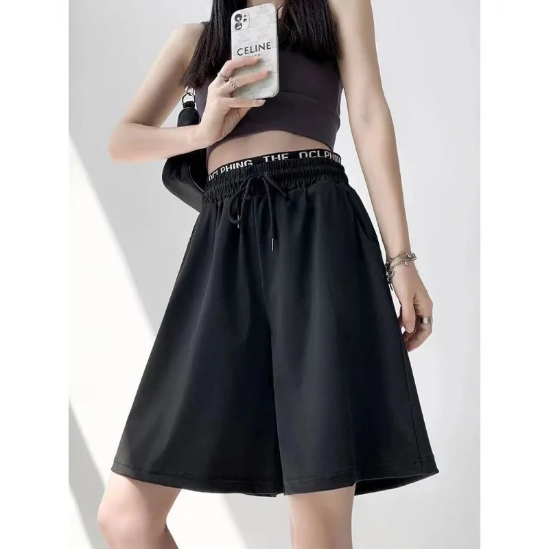 Disney 2022 New black quick drying pants women's summer thin loose straight tube high waist leisure wide leg sports shorts
Disney 2022 New black quick drying pants women's summer thin loose straight tube high waist leisure wide leg sports shorts