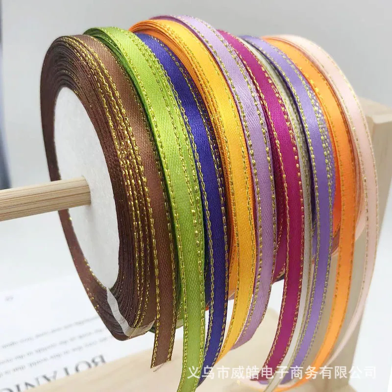 R43 6mm Gold-rimmed ribbon Gift box packing tape wedding candy box ribbon ribbon wedding
R43 6mm Gold-rimmed ribbon Gift box packing tape wedding candy box ribbon ribbon wedding