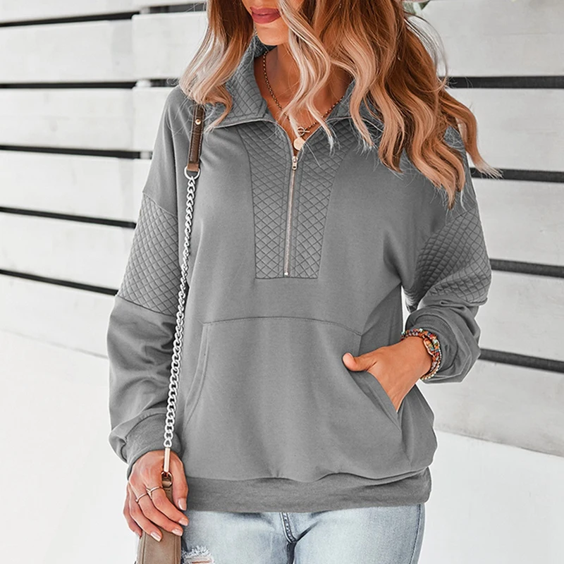 Women's Casual Zip Pullover Long Sleeve Collar Sweatshirts Solid Activewear Running Coat Tops L
Women's Casual Zip Pullover Long Sleeve Collar Sweatshirts Solid Activewear Running Coat Tops L