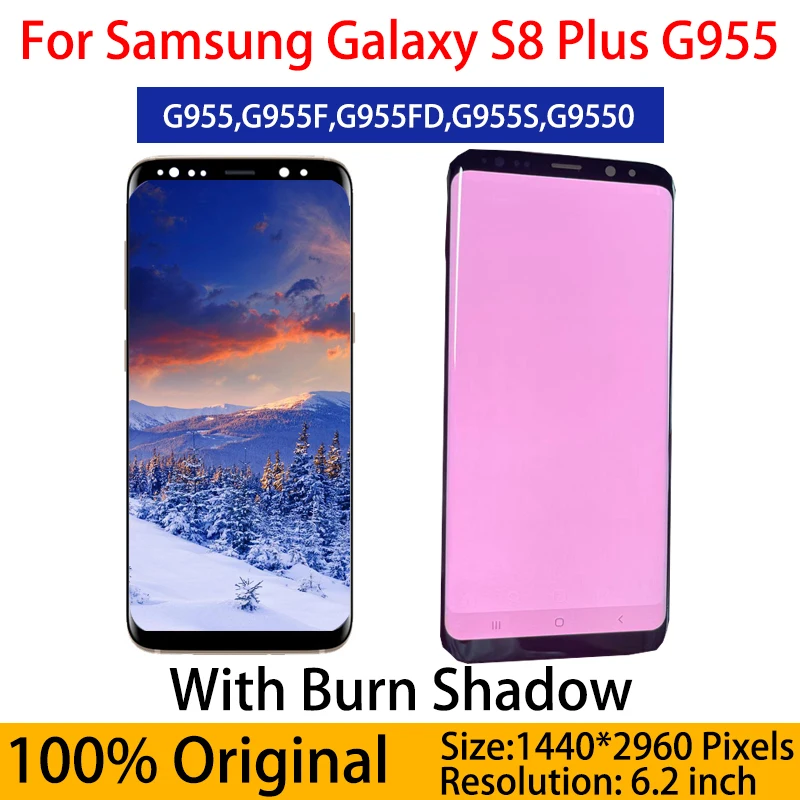 ЖК-дисплей с рамкой для Samsung Galaxy S8 + G955, сенсорный экран Super Amoled, S8 Plus G955F G955U, сенсорный экран в сборе, оригинал
ЖК-дисплей с рамкой для Samsung Galaxy S8 + G955, сенсорный экран Super Amoled, S8 Plus G955F G955U, сенсорный экран в сборе, оригинал