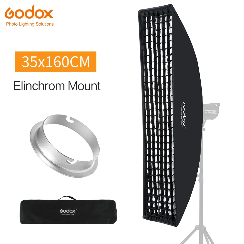Godox 35x160 см 14 дюймов x 63 дюйма полоса улей в виде сот с креплением Elinchrom для студийной вспышки Profoto
Godox 35x160 см 14 дюймов x 63 дюйма полоса улей в виде сот с креплением Elinchrom для студийной вспышки Profoto