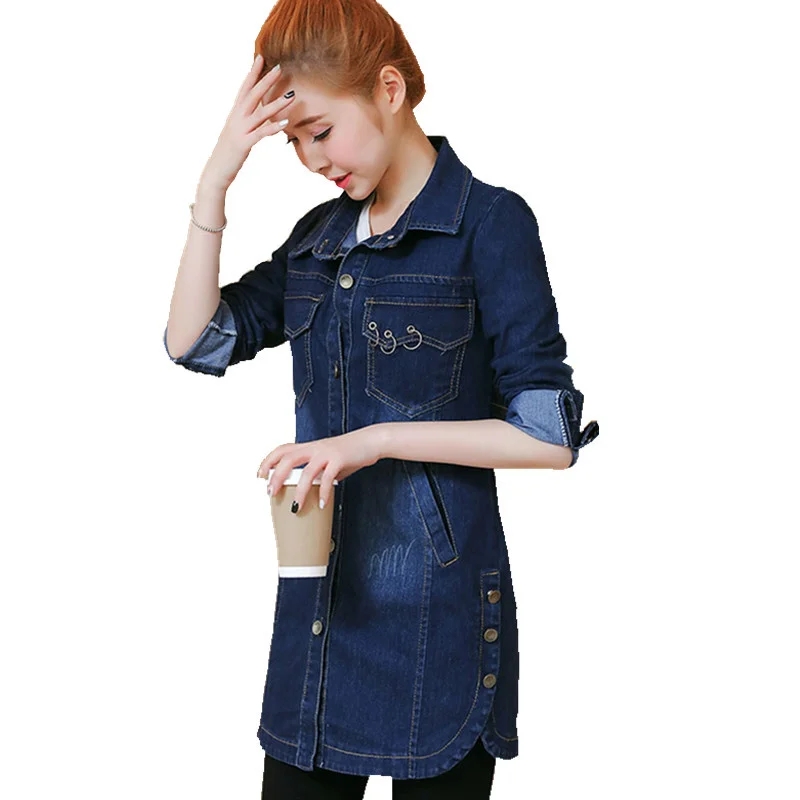 cowboy Women Coats Large Size Fashion Slim Mid-length JacketOuterwear Casual Long Sleeve Spring Jean Jacket LYW47
cowboy Women Coats Large Size Fashion Slim Mid-length JacketOuterwear Casual Long Sleeve Spring Jean Jacket LYW47