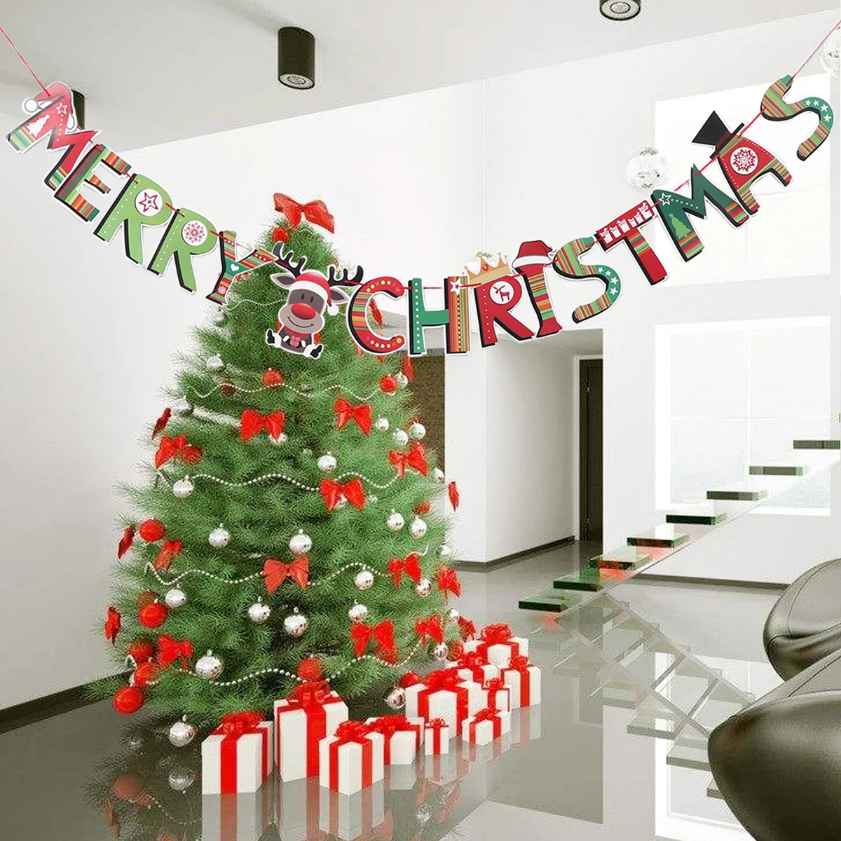 1 pc Christmas Bunting Paper Cartoon Xmas Banner Hanging Decor Decorative Props for New Year Party
1 pc Christmas Bunting Paper Cartoon Xmas Banner Hanging Decor Decorative Props for New Year Party