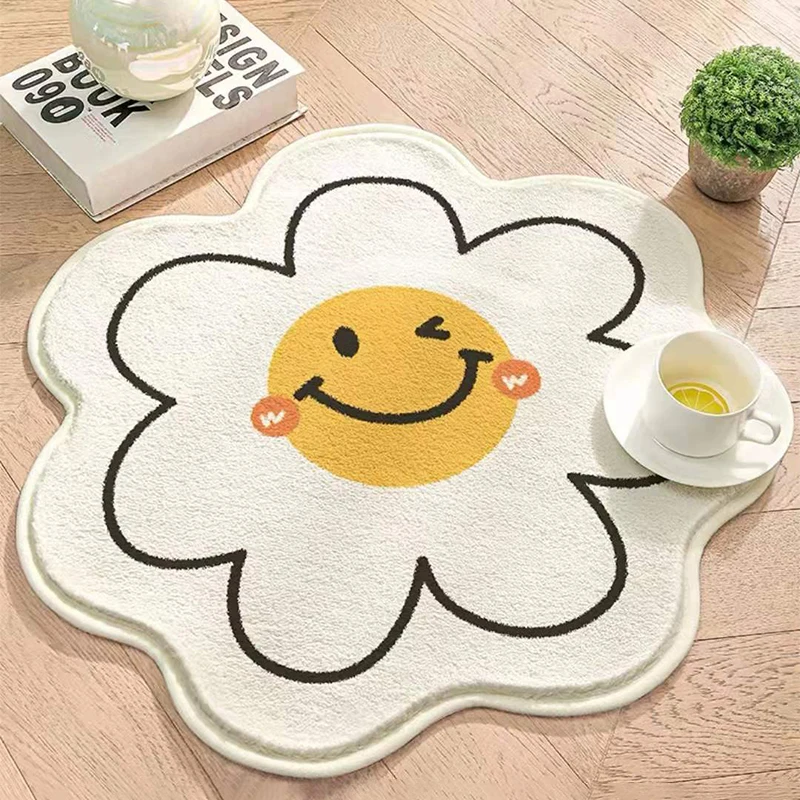 Ins Sunflower Floor Mats Smiley Bedroom Bedside Carpet Non-slip Cute Plush Area Rugs Doormat Home Room Decor 러그 Tapetes De Sala
Ins Sunflower Floor Mats Smiley Bedroom Bedside Carpet Non-slip Cute Plush Area Rugs Doormat Home Room Decor 러그 Tapetes De Sala