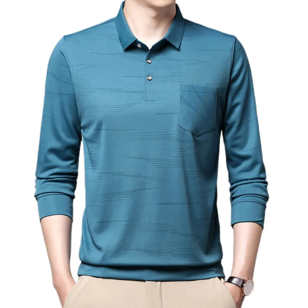 High Quality New Men's Polo Shirt Fashion Business Long Sleeve Solid Color Polo Lapel Casual Pullover Tops
High Quality New Men's Polo Shirt Fashion Business Long Sleeve Solid Color Polo Lapel Casual Pullover Tops