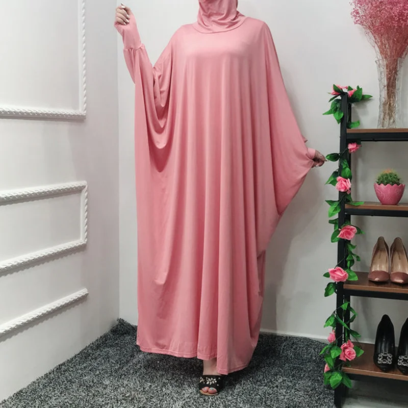 

Women Ramadan Muslim Arab Hijab Long Dress Batwing Sleeve Abaya Kaftan Turkey Middle East Africa Long Robe Prayer Islamic Ropa