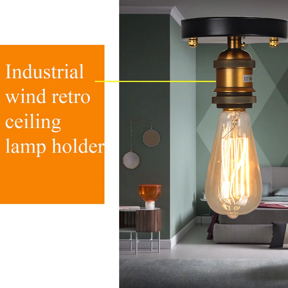 E27 Decoration Retro Industrial Hallway Home Cafe Ceiling Light Durable Hotel Semi-Flush Mount Bedroom Living Room Copper Head
E27 Decoration Retro Industrial Hallway Home Cafe Ceiling Light Durable Hotel Semi-Flush Mount Bedroom Living Room Copper Head