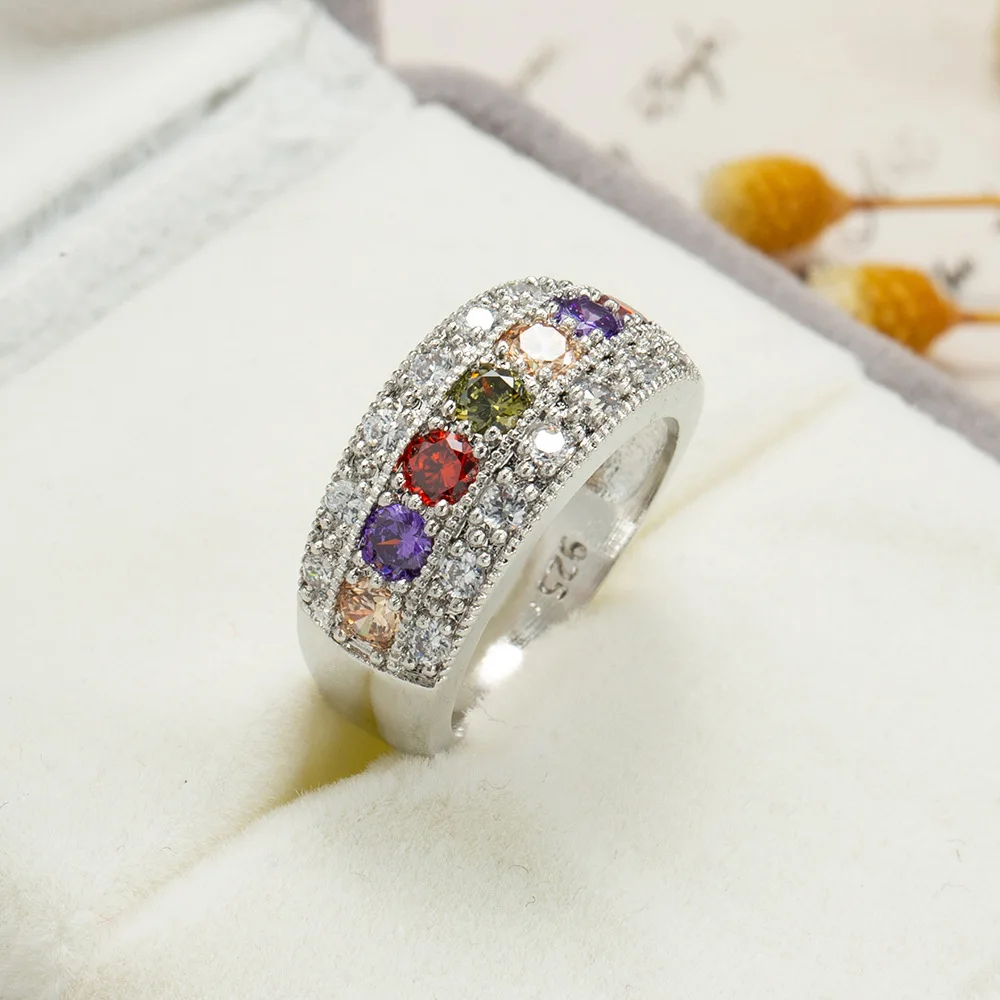 SODROV Luxury Rainbow Jewelry Colorful Crystal Zircon Rings for Women Wedding Engagement Ring US Size 6-10
SODROV Luxury Rainbow Jewelry Colorful Crystal Zircon Rings for Women Wedding Engagement Ring US Size 6-10
