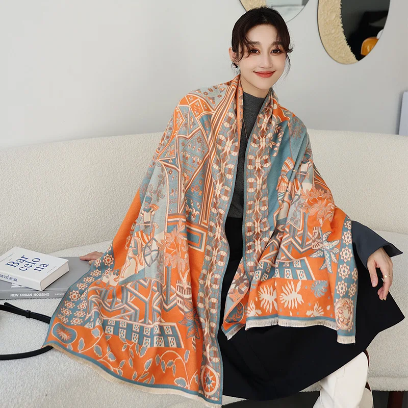 Plant Printed Double Side Cashmere Scarves Winter Warm Retro Neckerchief Thicken Outdoor Fashion Wedding Shawl Foulard Bandana
Plant Printed Double Side Cashmere Scarves Winter Warm Retro Neckerchief Thicken Outdoor Fashion Wedding Shawl Foulard Bandana