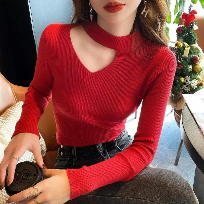Ladies Sweaters Black Pullovers Knitted Top for Women Round O Neck Halter Free Shipping Offers Winter Thermal Blouse New in 2023
Ladies Sweaters Black Pullovers Knitted Top for Women Round O Neck Halter Free Shipping Offers Winter Thermal Blouse New in 2023