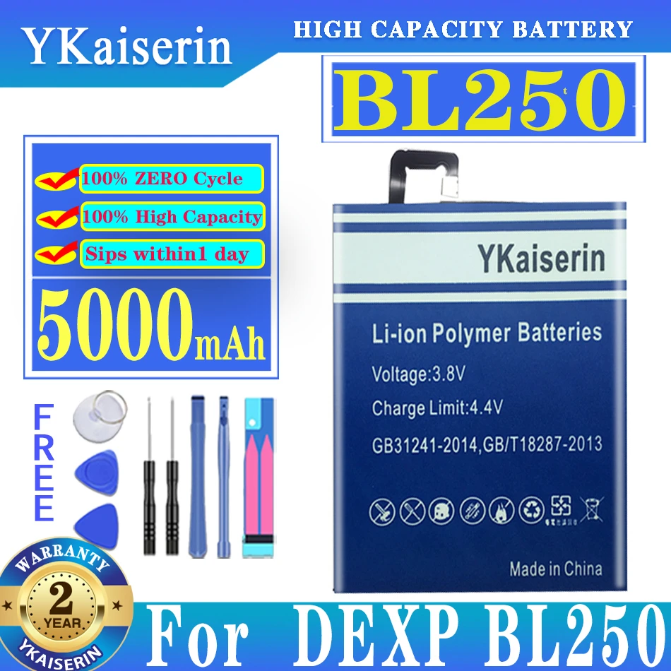 BL250 BL 250 5000mAh YKaiserin For Lenovo VIBE S1 S1c50 S1a40 Battery Rechargeable Phone Batteries Bateria + Free Tools
BL250 BL 250 5000mAh YKaiserin For Lenovo VIBE S1 S1c50 S1a40 Battery Rechargeable Phone Batteries Bateria + Free Tools