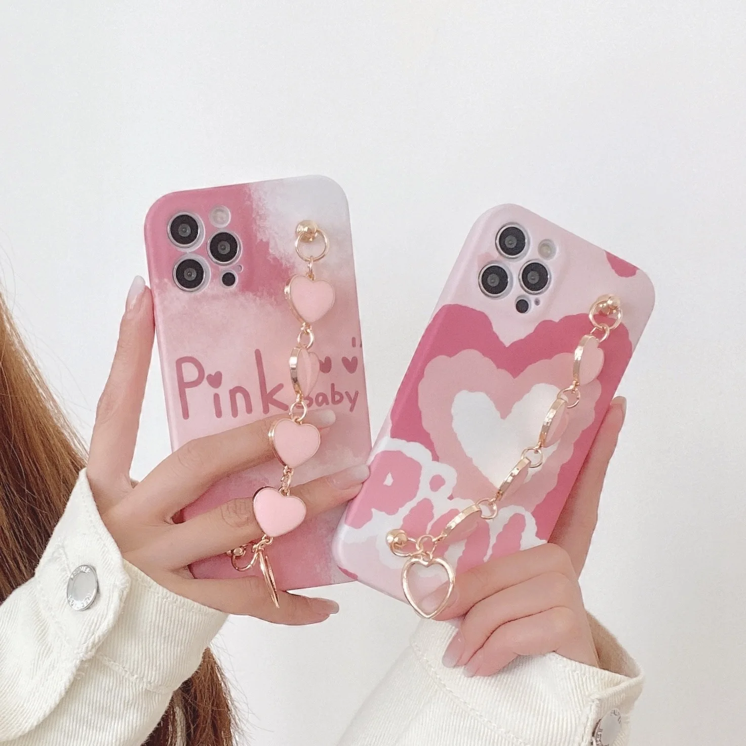 INS Luxury Pink Love Heart Chain Silicone Phone Case for IPhone 13 11 12 Pro Max 7 8 Plus X XS Max XR Cute Couple Cover Cases
INS Luxury Pink Love Heart Chain Silicone Phone Case for IPhone 13 11 12 Pro Max 7 8 Plus X XS Max XR Cute Couple Cover Cases