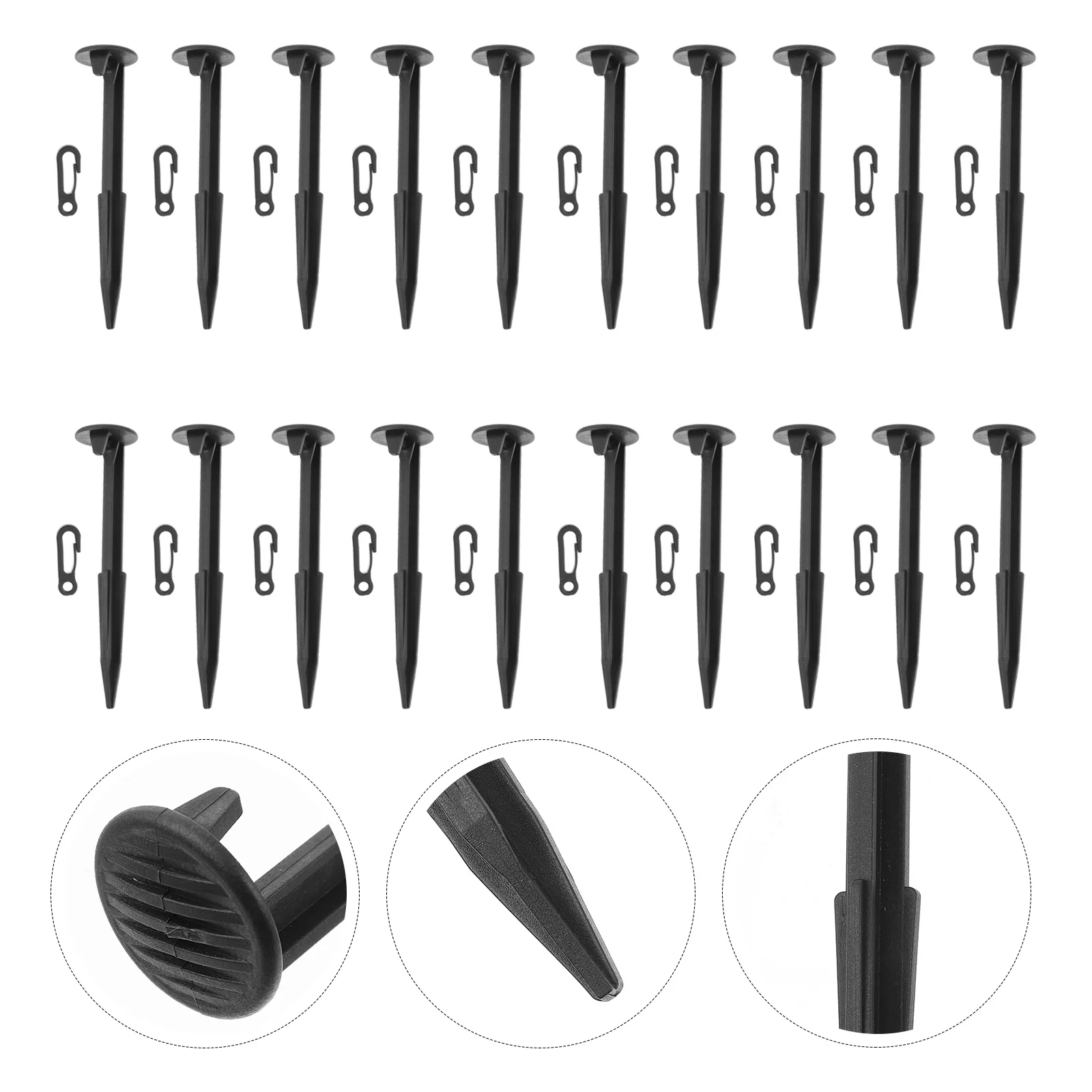 20 Pcs Nail The Ground Toy Black Gardening Pegs Camping Stake Staple Food Spike Stakes Yard Replacement Plastic Inflatable
20 Pcs Nail The Ground Toy Black Gardening Pegs Camping Stake Staple Food Spike Stakes Yard Replacement Plastic Inflatable