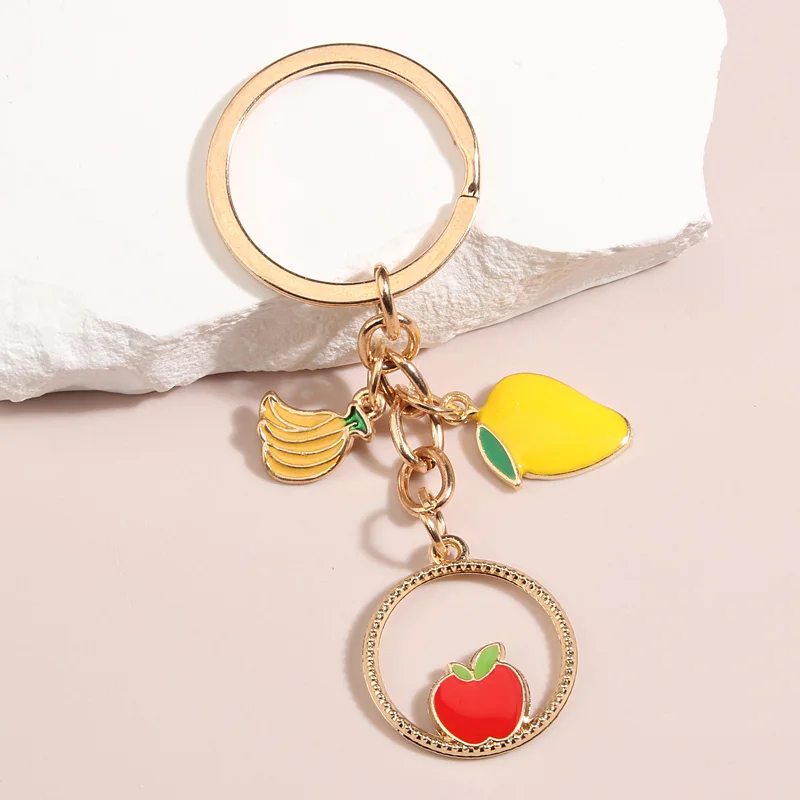 Cute Enamel Keychain Banana Mango Apple Key Ring Fruit Key Chains Souvenir Gifts For Women Men Handbag Accessorie DIY Jewelry
Cute Enamel Keychain Banana Mango Apple Key Ring Fruit Key Chains Souvenir Gifts For Women Men Handbag Accessorie DIY Jewelry