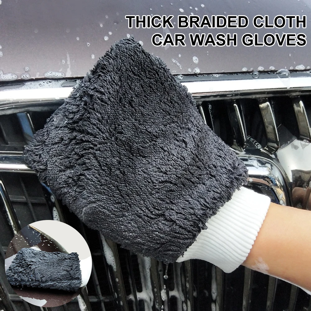 Thick Car Wash Mitt Braided Cloth Car Wash Gloves Microfiber Super Absorbent Car Styling Cleaning Tools Mitt Double Sided
Thick Car Wash Mitt Braided Cloth Car Wash Gloves Microfiber Super Absorbent Car Styling Cleaning Tools Mitt Double Sided