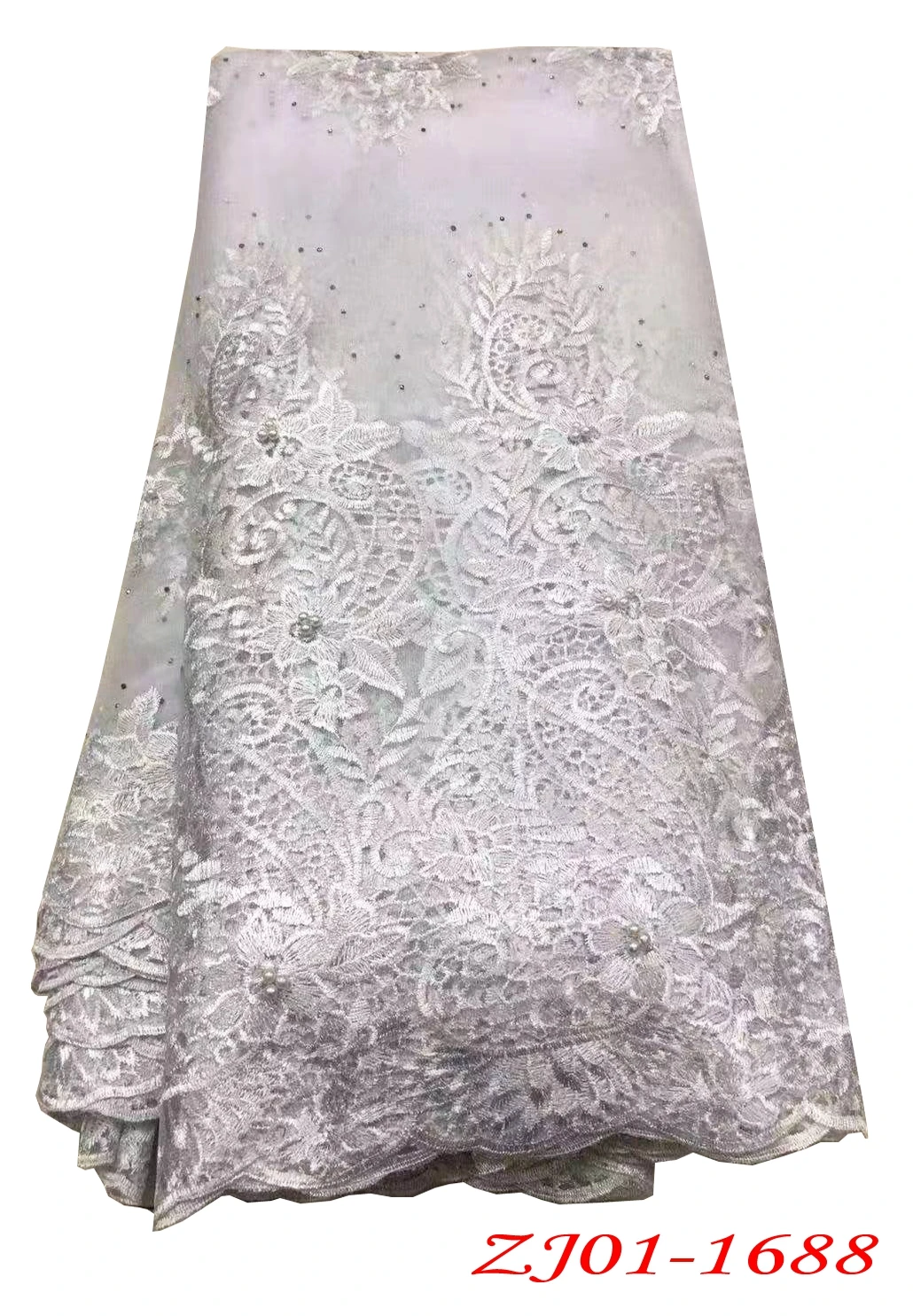 

White African Lace Fabric 2021 High Quality Lace Cheap Lace Fabrics With Free Shipping Lace Trimmings For Sewing ZJ1685