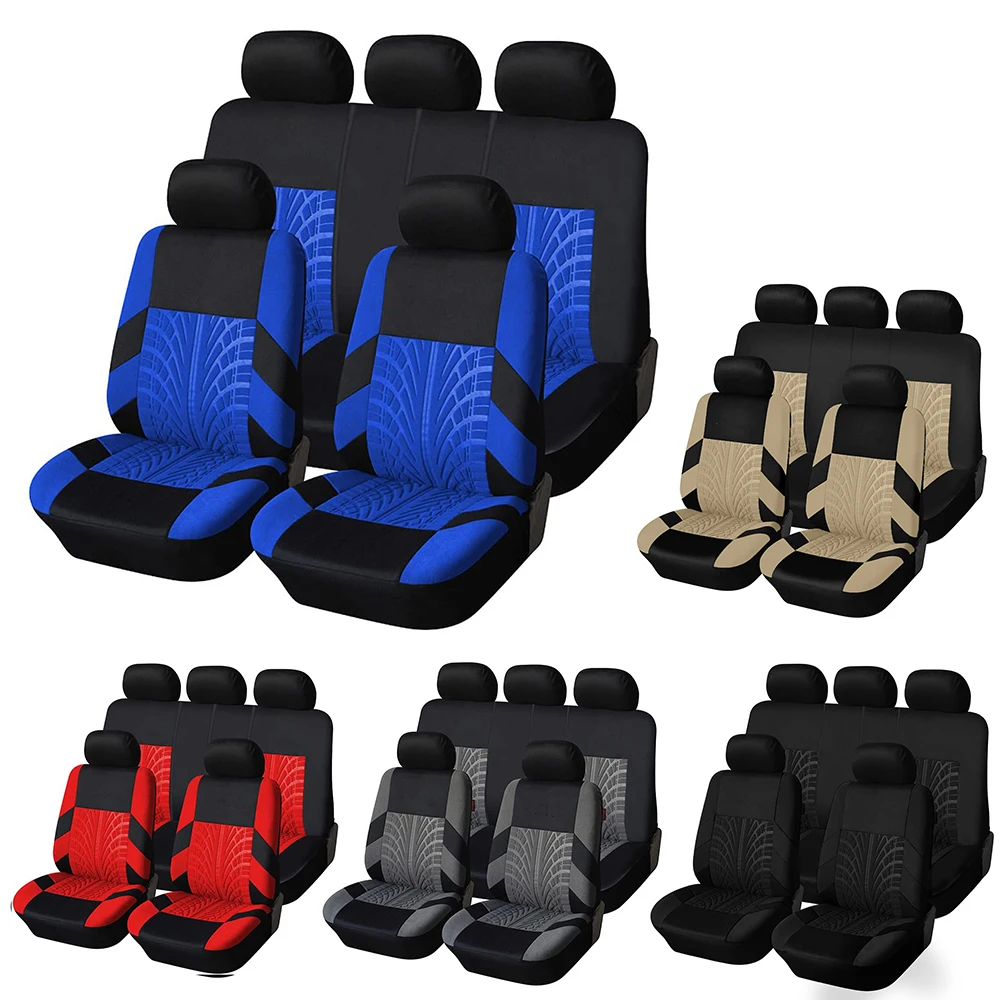 Embroidery Car Seat Covers Set Universal Fit Most Cars Covers with Tire Track Detail Styling Car Seat Protector For 5 Seats Cars
Embroidery Car Seat Covers Set Universal Fit Most Cars Covers with Tire Track Detail Styling Car Seat Protector For 5 Seats Cars