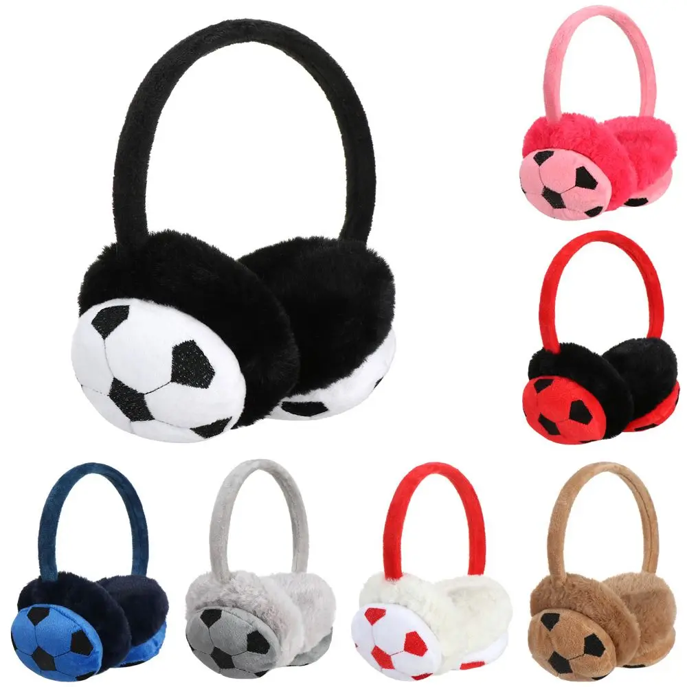 

Football Design Unisex Plush Earmuffs Windproof Comfortable Ear Warmers Autumn Winter Outdoor Warm Must Skiing Earflap Ear Muff