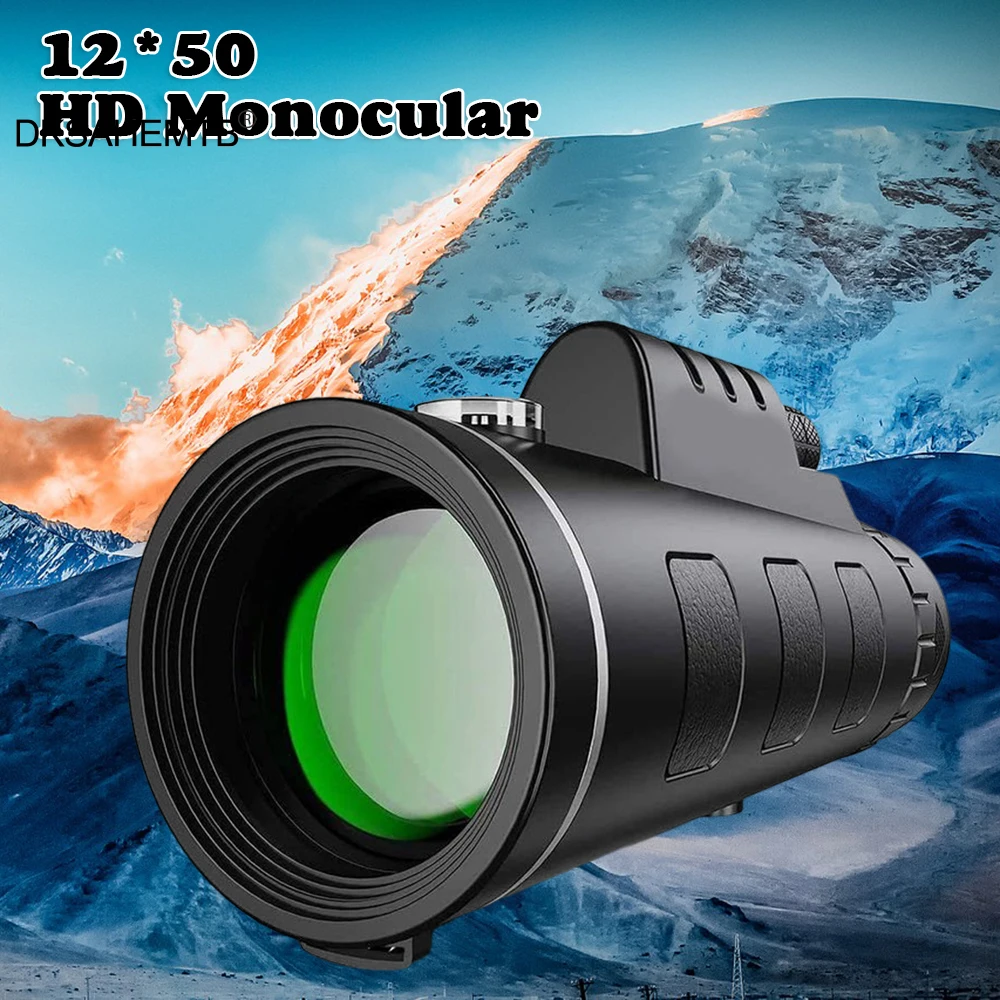 Monocular Telescope 12x50 Telescope with Universal Smartphone Adapter & Tripod Waterproof Monocular High Power Spotting Scope MJ
Monocular Telescope 12x50 Telescope with Universal Smartphone Adapter & Tripod Waterproof Monocular High Power Spotting Scope MJ
