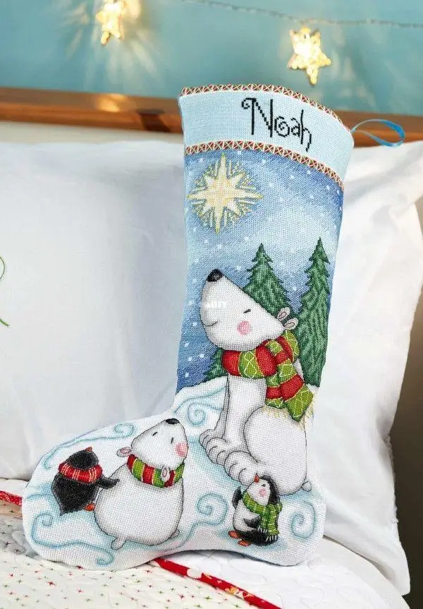 Polar Bear Christmas Socks 37-58 Embroidery Cross Stitch Kits Craft DIY Needlework Cotton Canvas High-quality
Polar Bear Christmas Socks 37-58 Embroidery Cross Stitch Kits Craft DIY Needlework Cotton Canvas High-quality