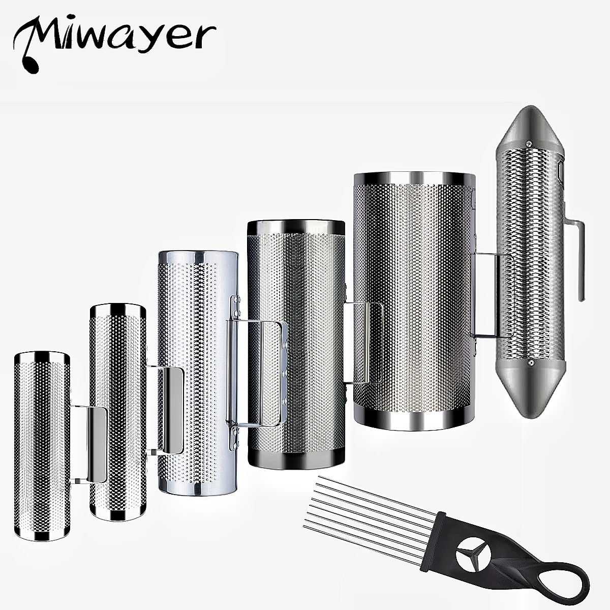Miwayer Guira Stainless Steel Latin Percussion Guiro Instrument Puerto Rico, Instruments with Guiro Scrapers for Live 
Miwayer Guira Stainless Steel Latin Percussion Guiro Instrument Puerto Rico, Instruments with Guiro Scrapers for Live