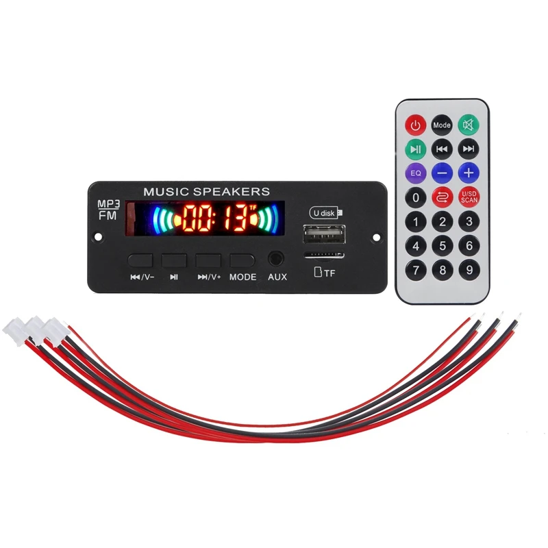 12V 2X3W Amplifier Hands-Free MP3 Player Decoder Board Bluetooth 5.0 Car FM Radio Module Support FM TF USB AUX Recorders 
12V 2X3W Amplifier Hands-Free MP3 Player Decoder Board Bluetooth 5.0 Car FM Radio Module Support FM TF USB AUX Recorders