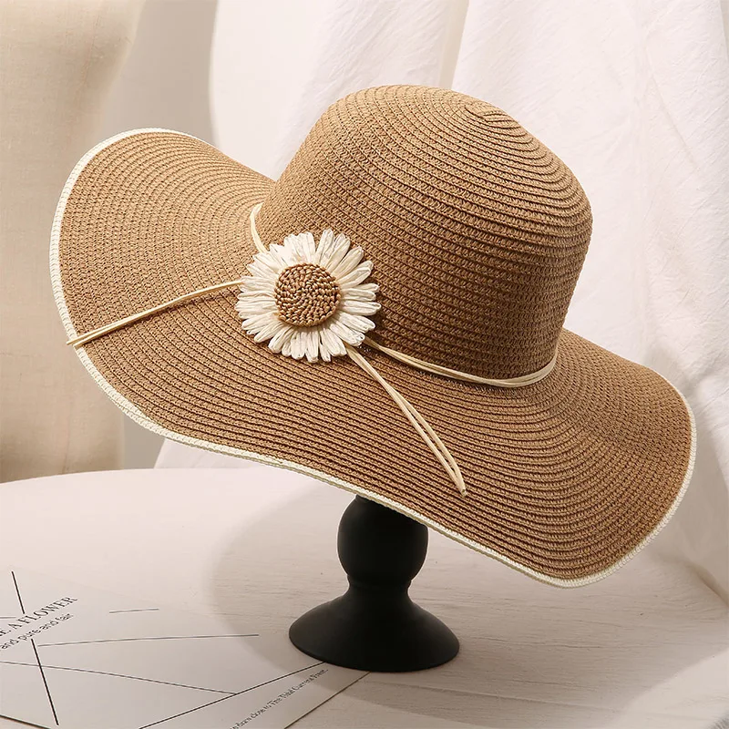 Flower Woven Cool Hat For Women's Summer New Style Casual Big Brim Beach Sun Shading Straw Hat
Flower Woven Cool Hat For Women's Summer New Style Casual Big Brim Beach Sun Shading Straw Hat