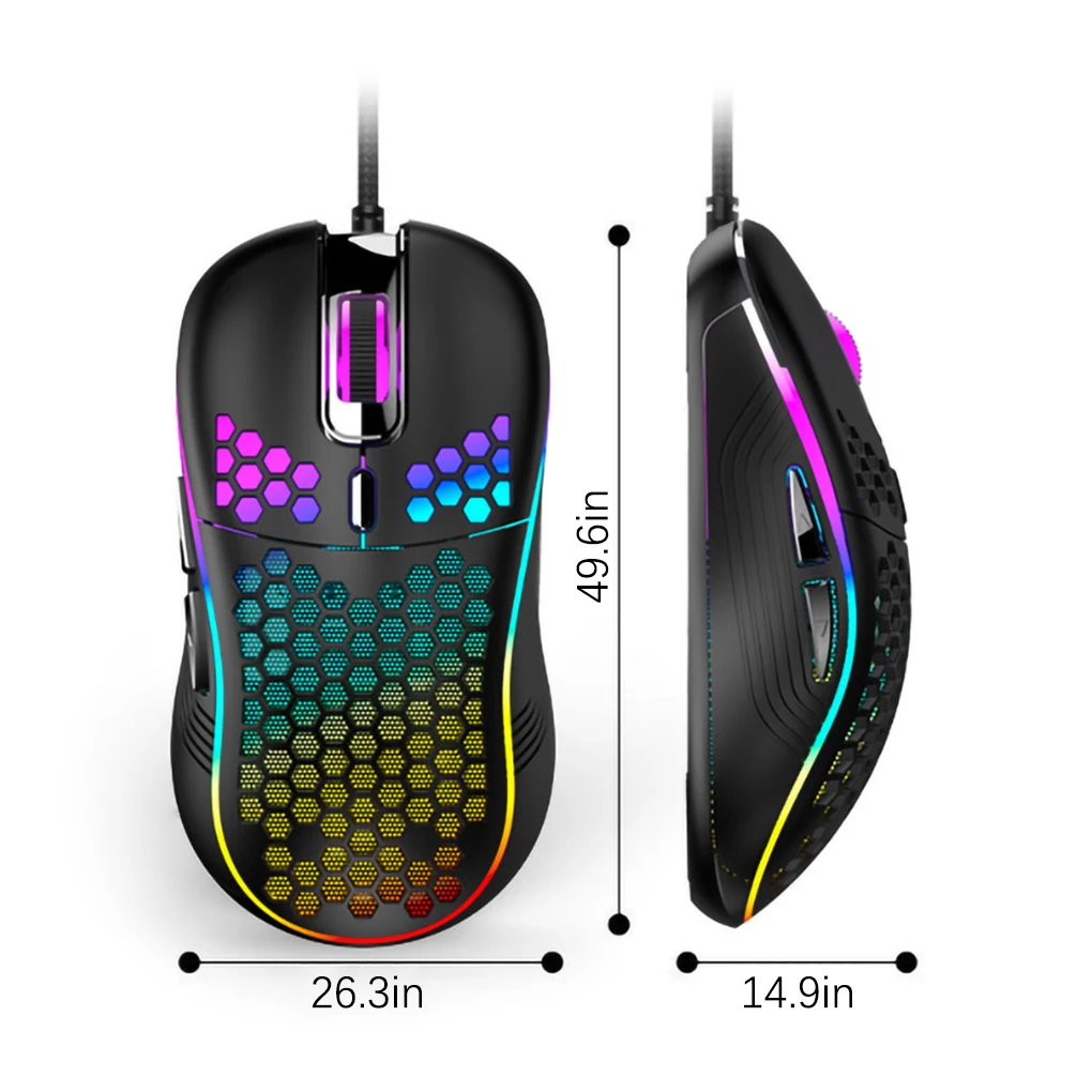 Легкая игровая мышь RGB с сотовым корпусом, 7200DPI, эргономичная мышь с ультраплетеным кабелем для компьютера, игрового настольного ПК
Легкая игровая мышь RGB с сотовым корпусом, 7200DPI, эргономичная мышь с ультраплетеным кабелем для компьютера, игрового настольного ПК