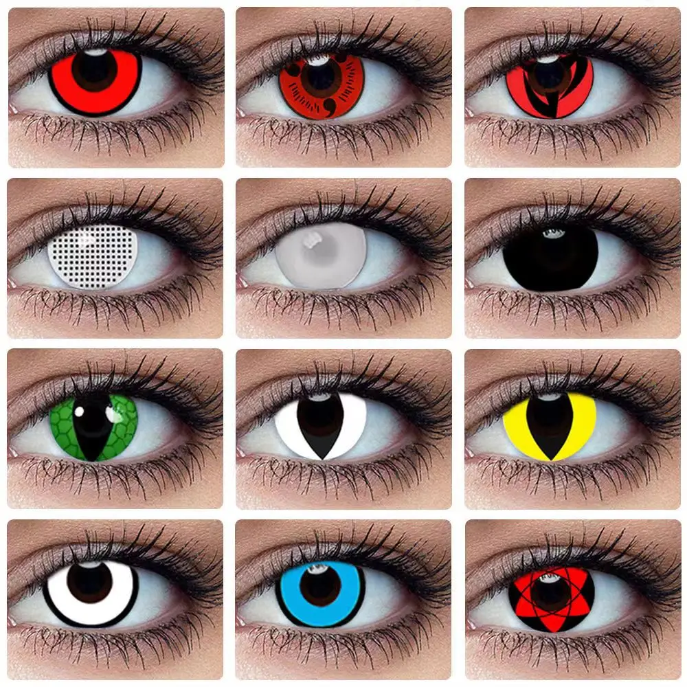 2pcs Yearly Cosmetic Eye Makeup Cartoon Color Halloween Anime Party Cosplay Eye Glasses Contacts Lenses Pupil lentes contacto
2pcs Yearly Cosmetic Eye Makeup Cartoon Color Halloween Anime Party Cosplay Eye Glasses Contacts Lenses Pupil lentes contacto
