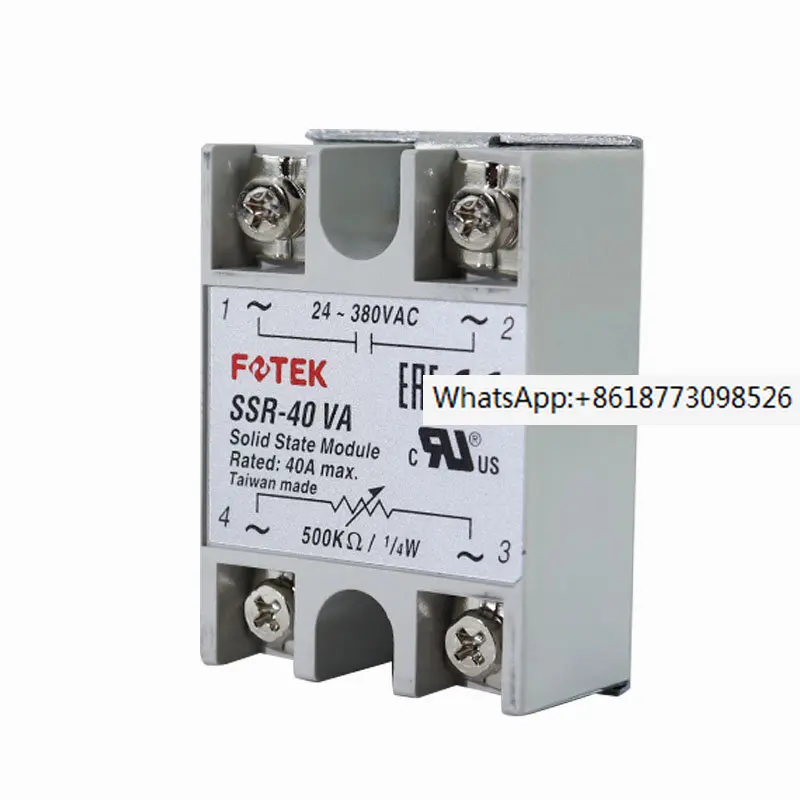 Authentic Taiwan Yangming single-phase solid-state relay module SSR-40VA/SSR-25VA/SSR-75VA 
Authentic Taiwan Yangming single-phase solid-state relay module SSR-40VA/SSR-25VA/SSR-75VA