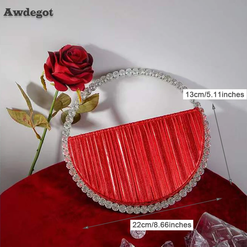 Small Rhinestone Bag Women Circular Handle Evening Bag Designer Diamonds Round Clutch Purse Ladies Handbag Crocodile Female Bag
Small Rhinestone Bag Women Circular Handle Evening Bag Designer Diamonds Round Clutch Purse Ladies Handbag Crocodile Female Bag