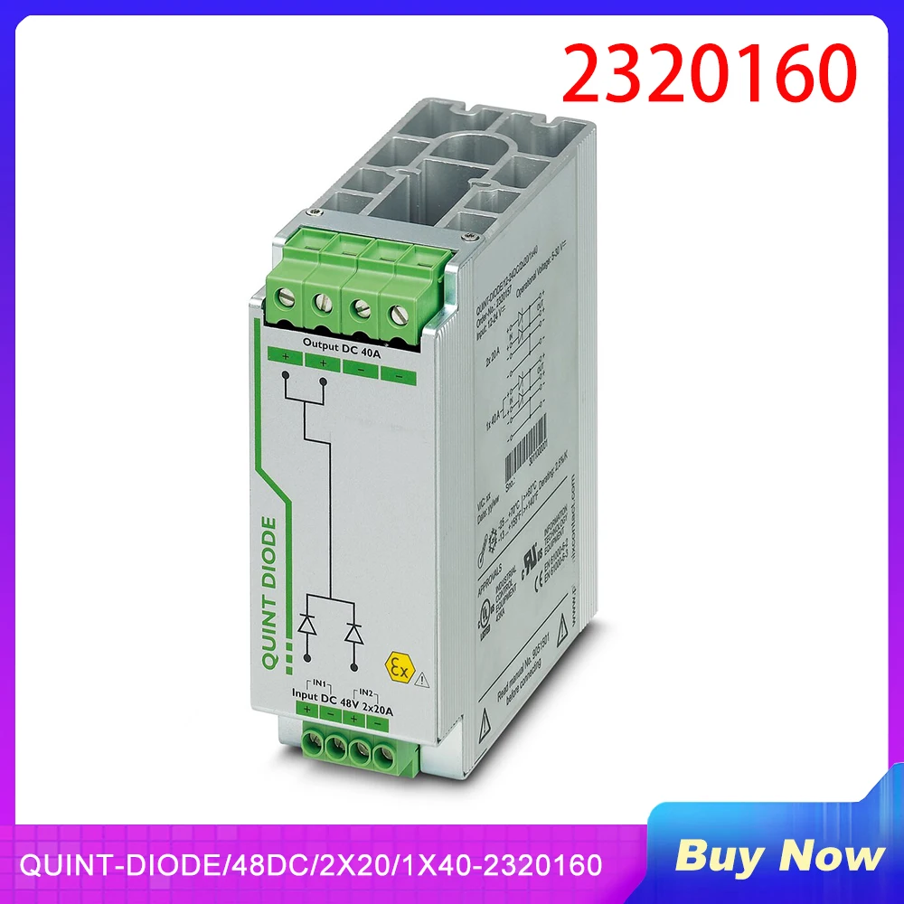 Новинка для Феникса QUINT-DIODE/48DC/2X20/1X40-2320160 QUINT диоды резервный модуль 2320160
Новинка для Феникса QUINT-DIODE/48DC/2X20/1X40-2320160 QUINT диоды резервный модуль 2320160