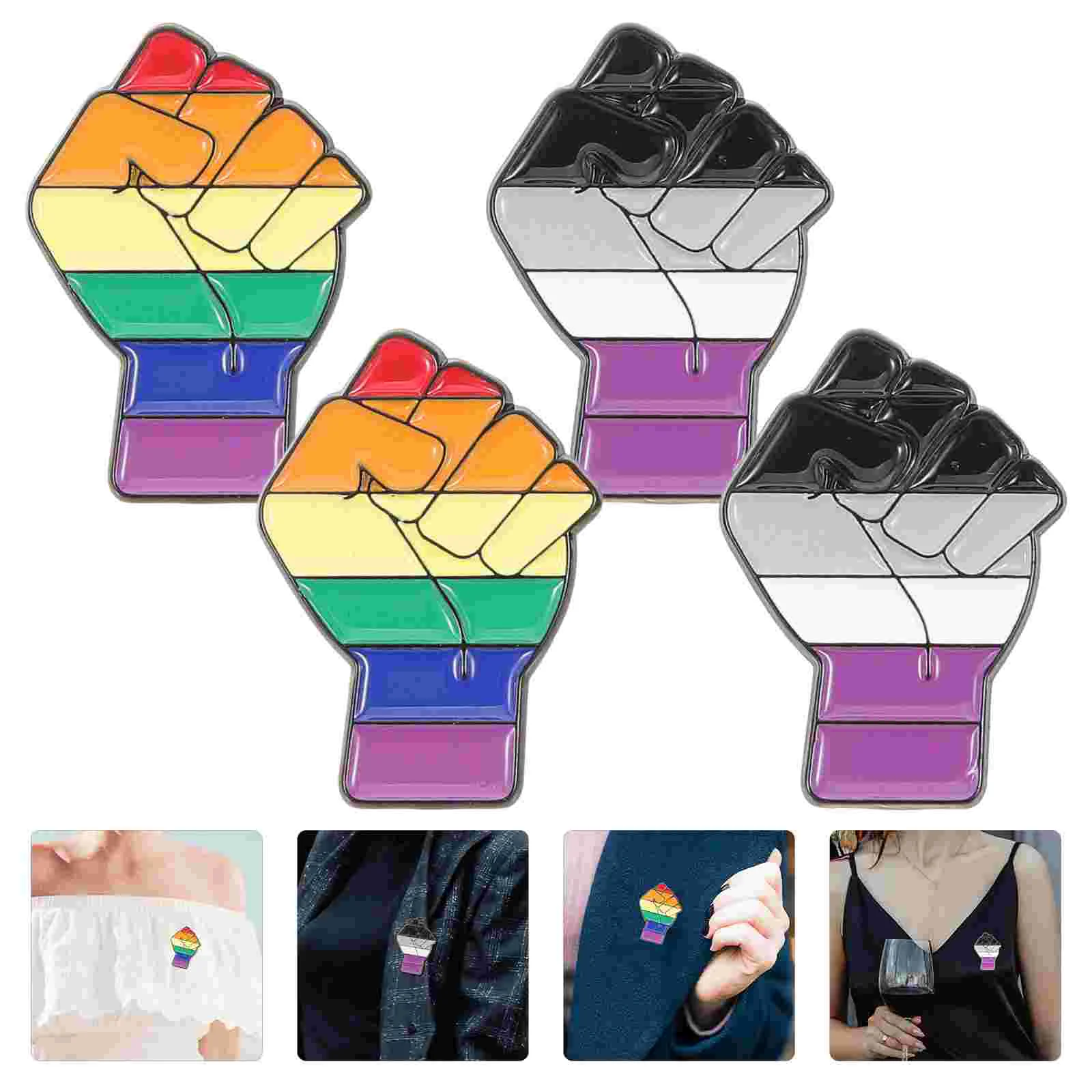 4 Pcs Brooch Decoration Accessories Fist Pin Costume Jewelry Alloy Badge Badges
4 Pcs Brooch Decoration Accessories Fist Pin Costume Jewelry Alloy Badge Badges